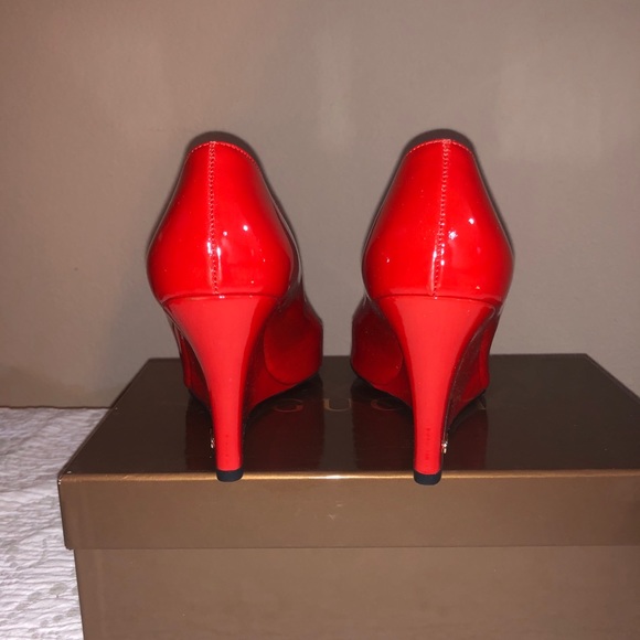 New Gucci wedge in patent red leather 7.5B - Picture 6 of 9